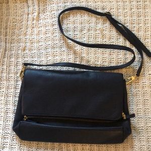 NWOT Talbots Navy Leather Crossbody Purse